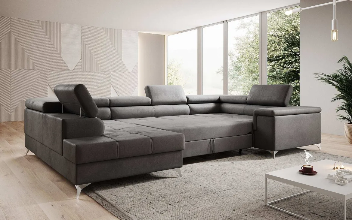 Designer Sofa Torino mit Schlaf- und Klappfunktion