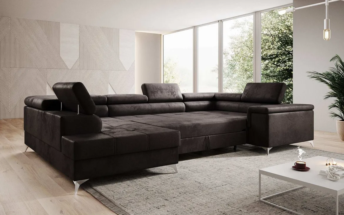 Designer Sofa Torino mit Schlaf- und Klappfunktion