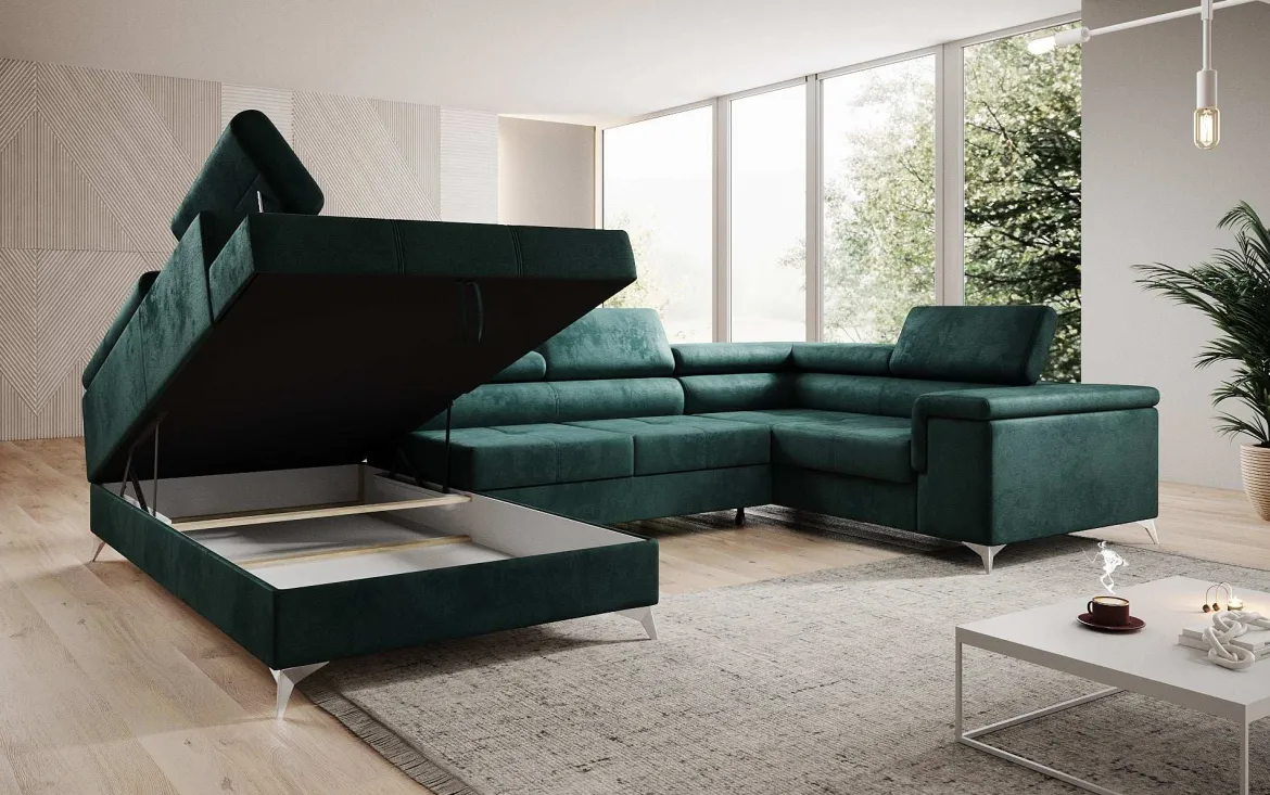 Designer Sofa Torino mit Schlaf- und Klappfunktion