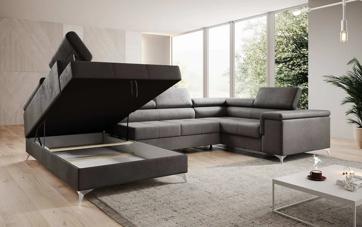 Designer Sofa Torino mit Schlaf- und Klappfunktion