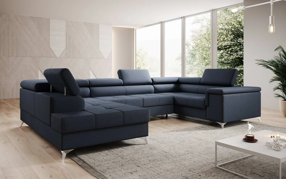 Designer Sofa Torino mit Schlaf- und Klappfunktion