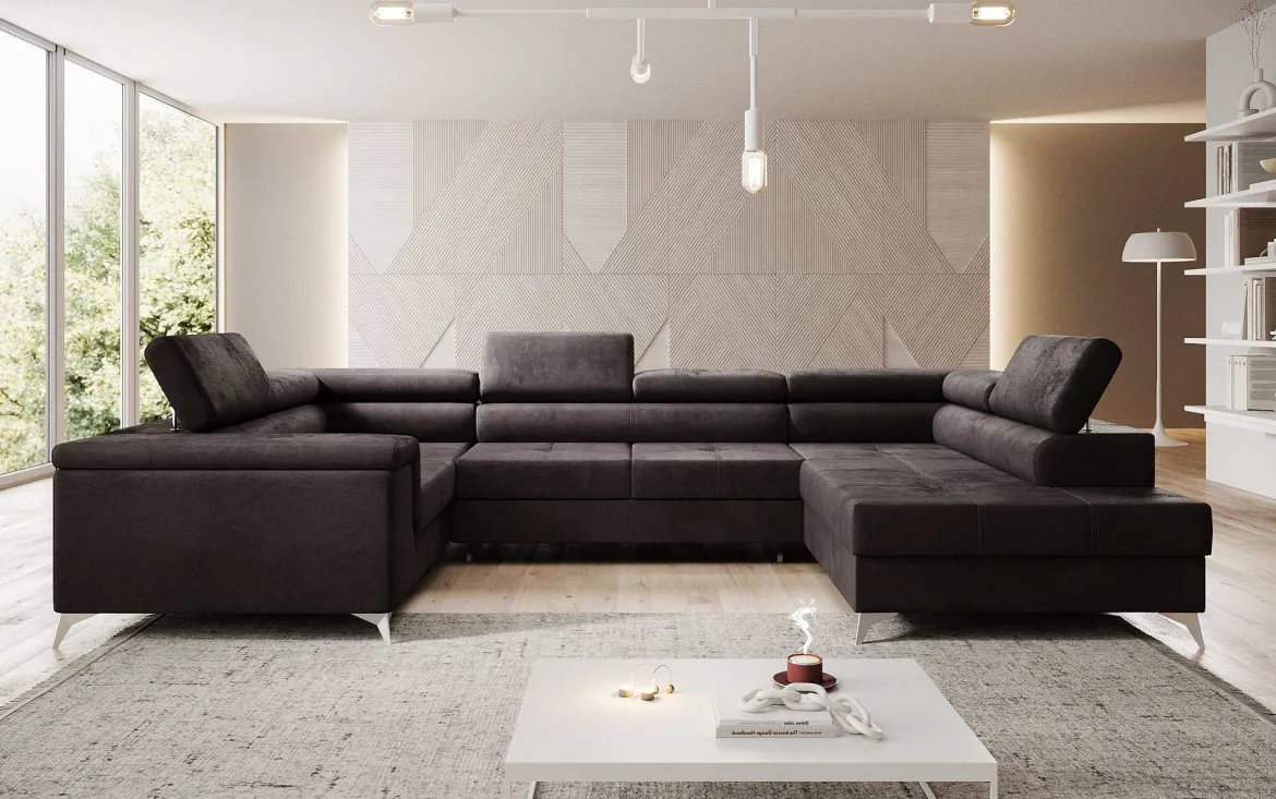 Designer Sofa Torino mit Schlaf- und Klappfunktion