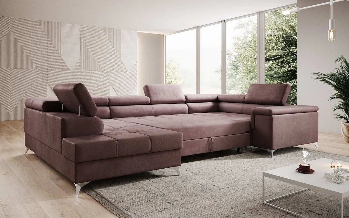 Designer Sofa Torino mit Schlaf- und Klappfunktion