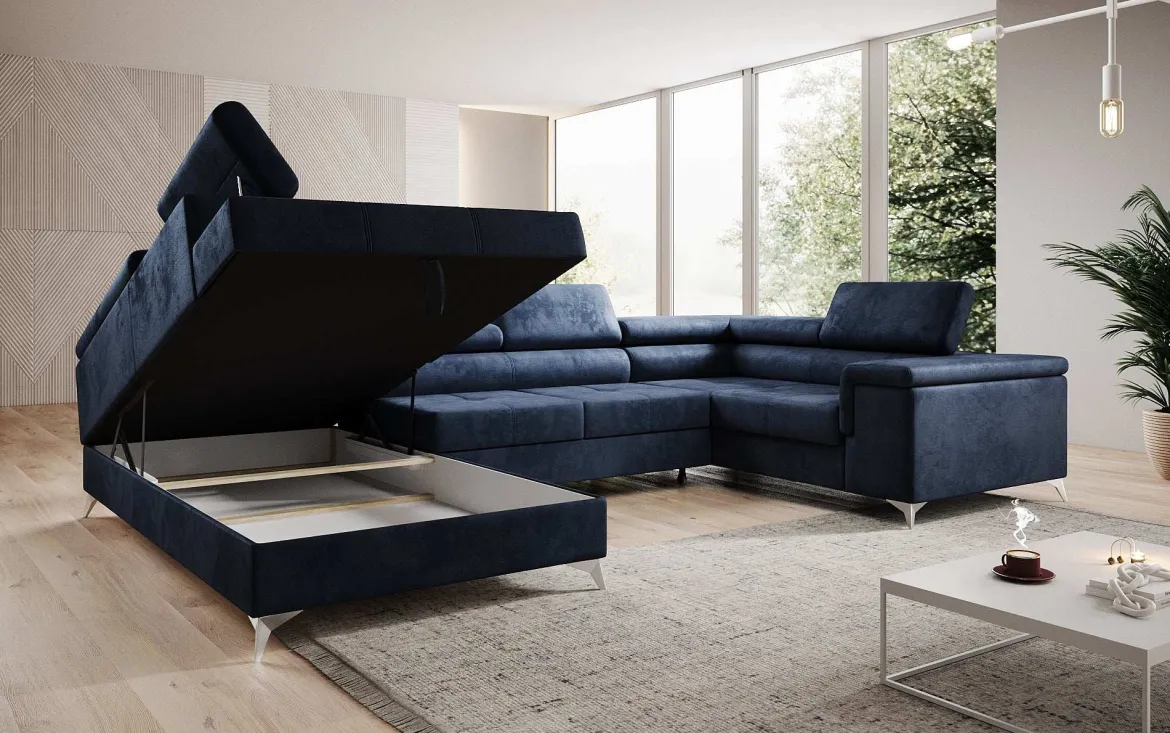 Designer Sofa Torino mit Schlaf- und Klappfunktion