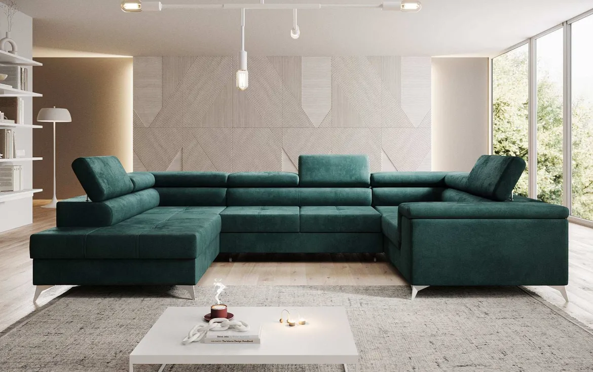 Designer Sofa Torino mit Schlaf- und Klappfunktion