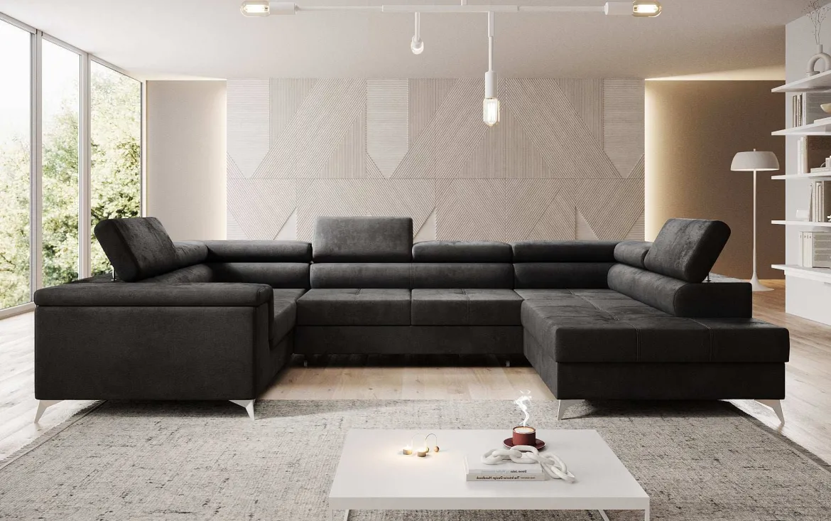 Designer Sofa Torino mit Schlaf- und Klappfunktion