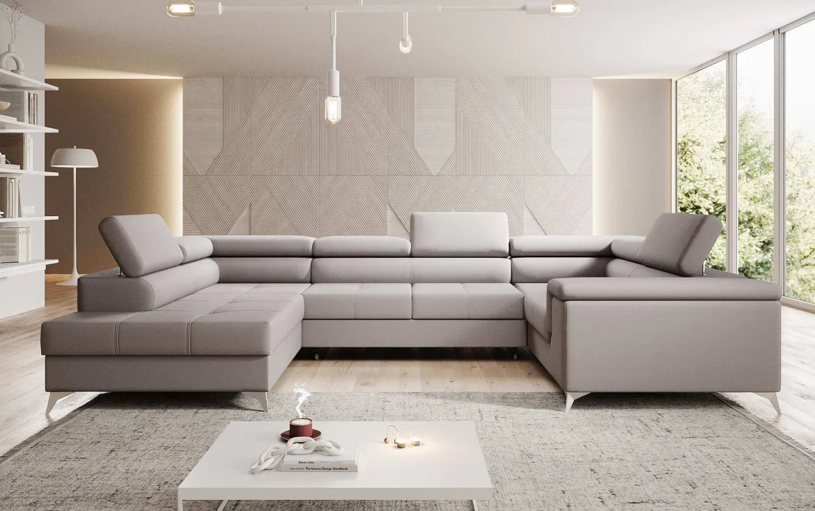 Designer Sofa Torino mit Schlaf- und Klappfunktion