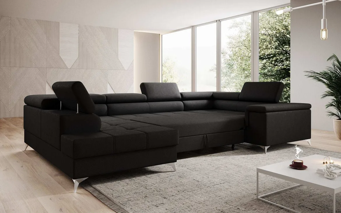 Designer Sofa Torino mit Schlaf- und Klappfunktion