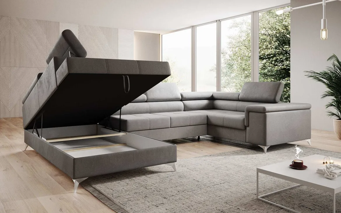 Designer Sofa Torino mit Schlaf- und Klappfunktion