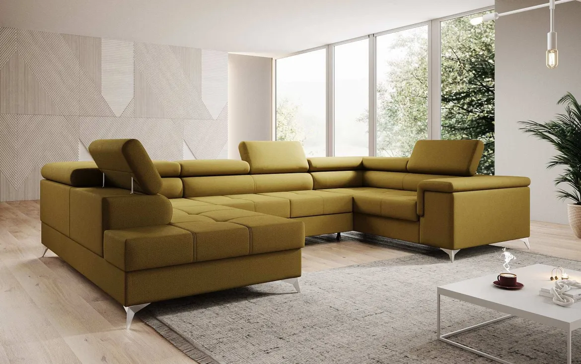 Designer Sofa Torino mit Schlaf- und Klappfunktion