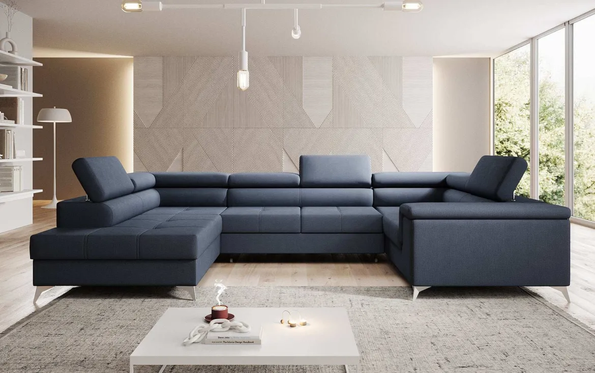 Designer Sofa Torino mit Schlaf- und Klappfunktion
