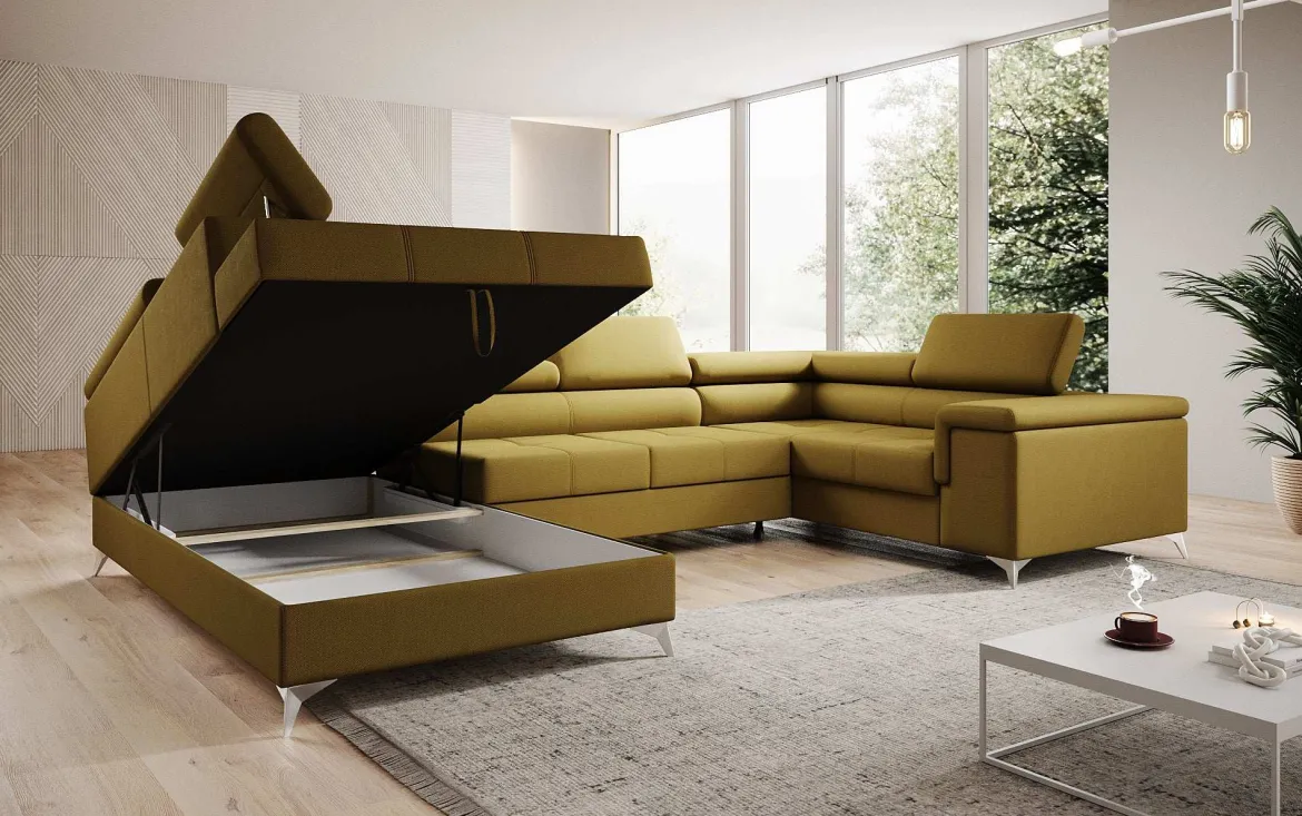 Designer Sofa Torino mit Schlaf- und Klappfunktion