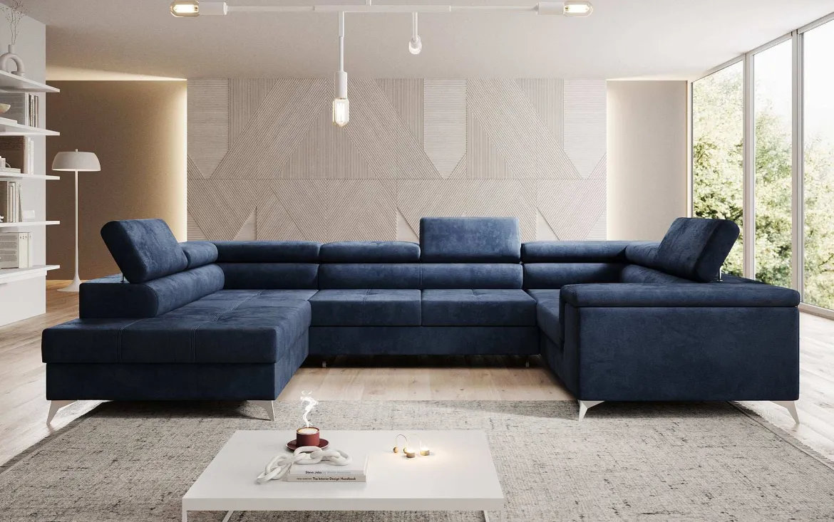 Designer Sofa Torino mit Schlaf- und Klappfunktion