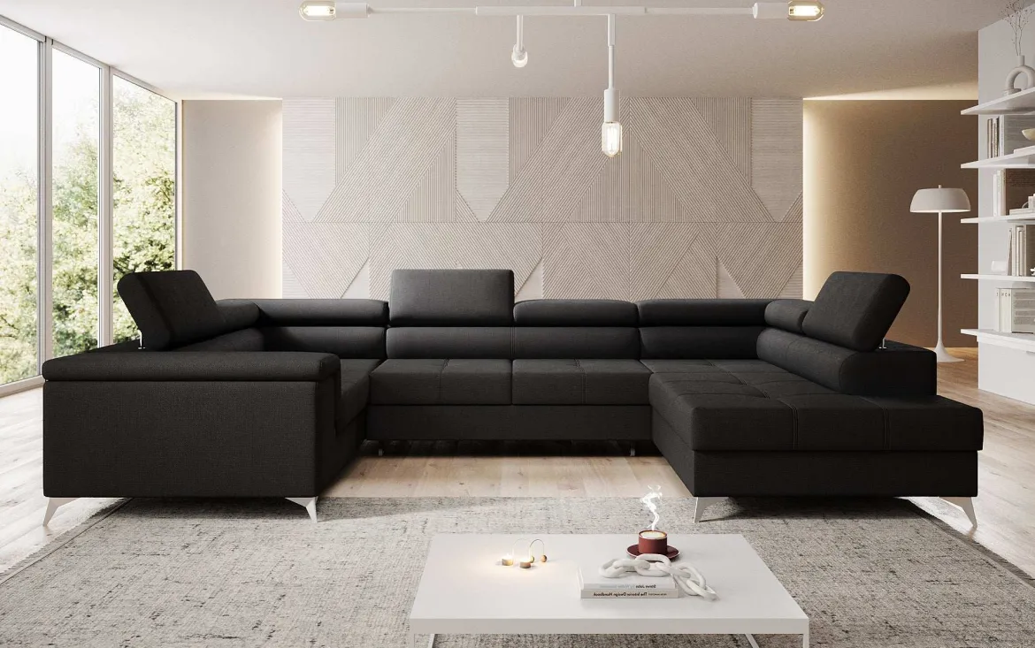 Designer Sofa Torino mit Schlaf- und Klappfunktion
