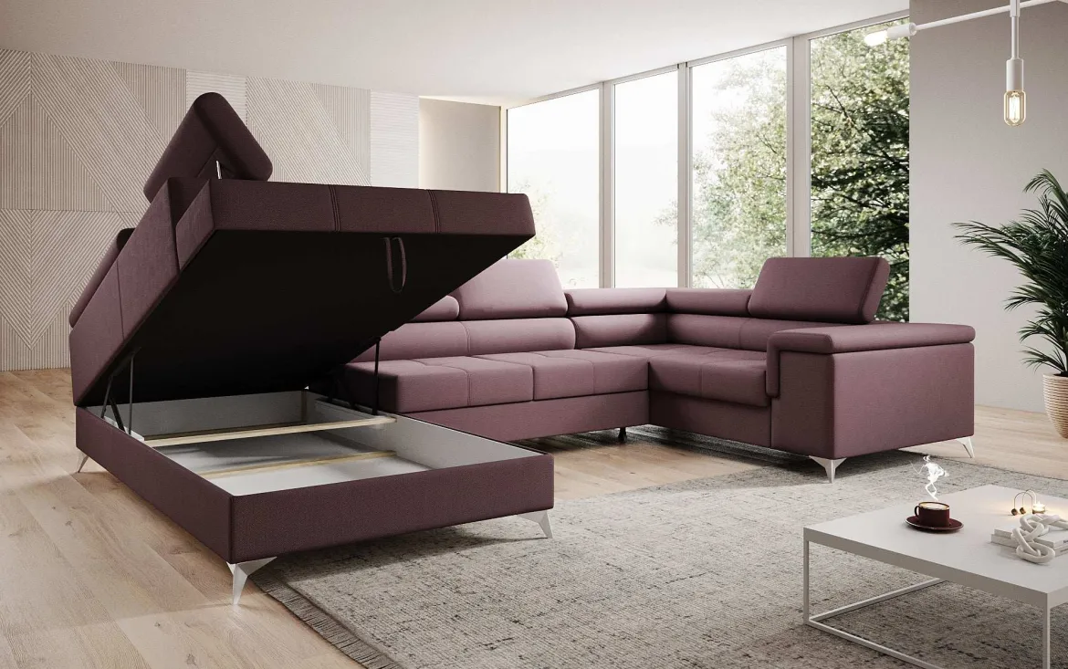 Designer Sofa Torino mit Schlaf- und Klappfunktion