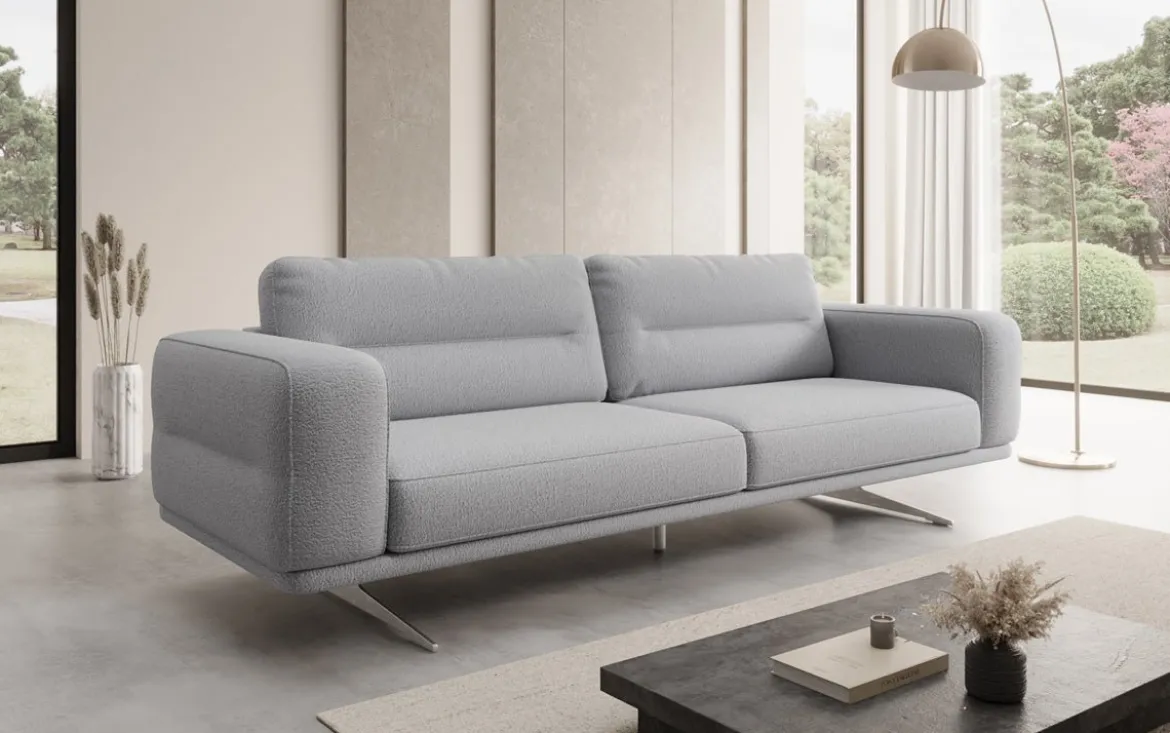 Designer Sofa Torino 3 Sitzer in Bouclé