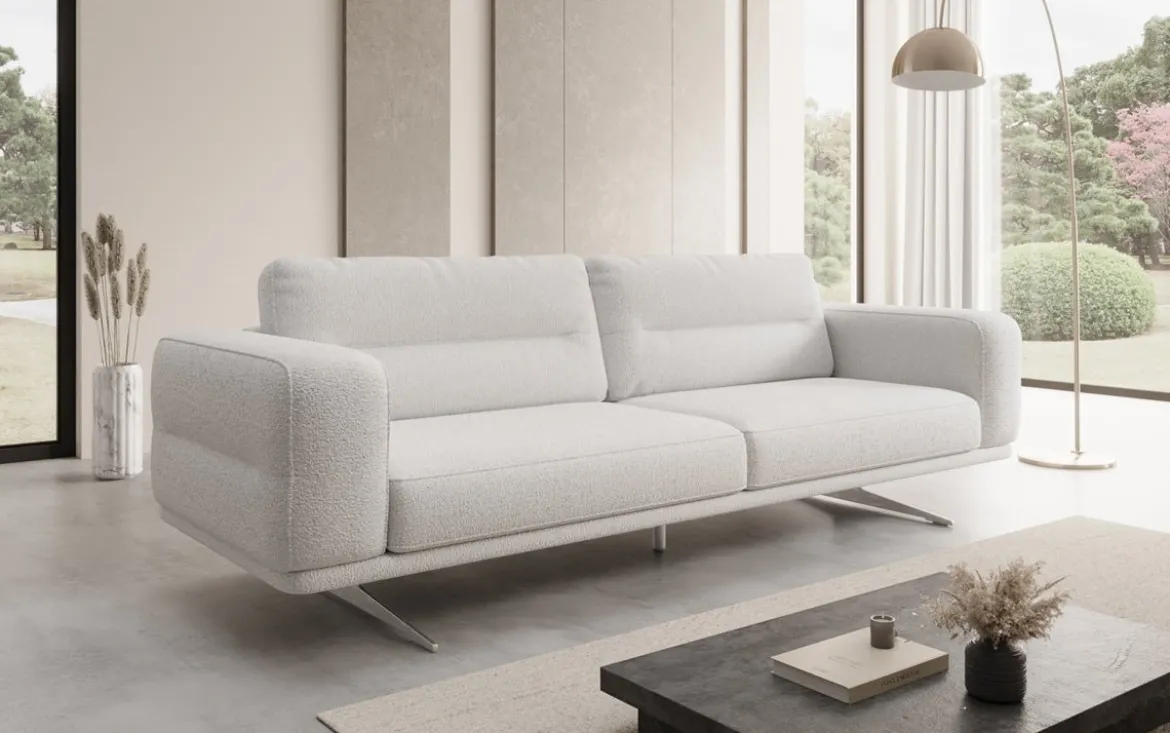 Designer Sofa Torino 3 Sitzer in Bouclé