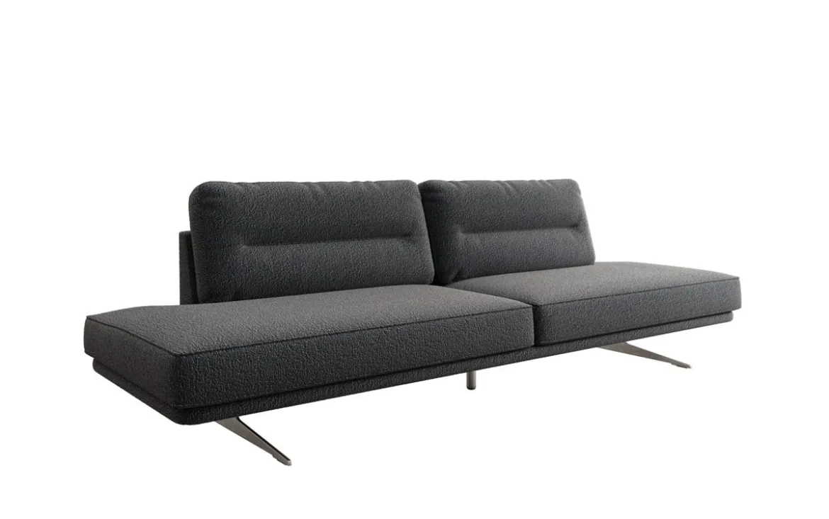 Designer Sofa Torino 3 Sitzer Open in Bouclé