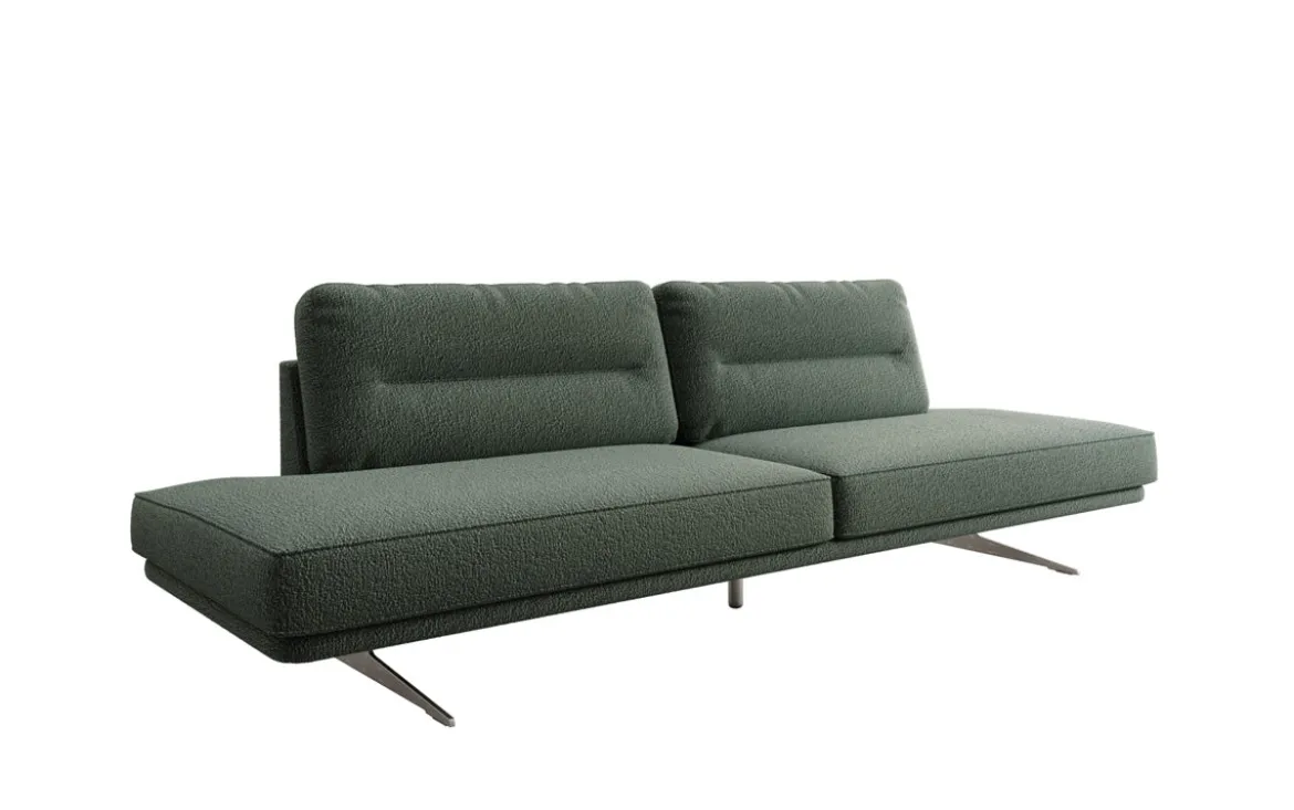 Designer Sofa Torino 3 Sitzer Open in Bouclé