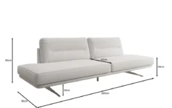 Designer Sofa Torino 3 Sitzer Open in Bouclé