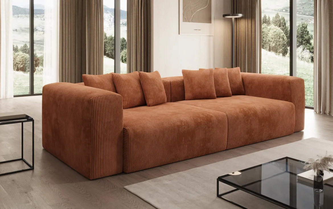 Designer Sofa Tully 3 Sitzer in Cord