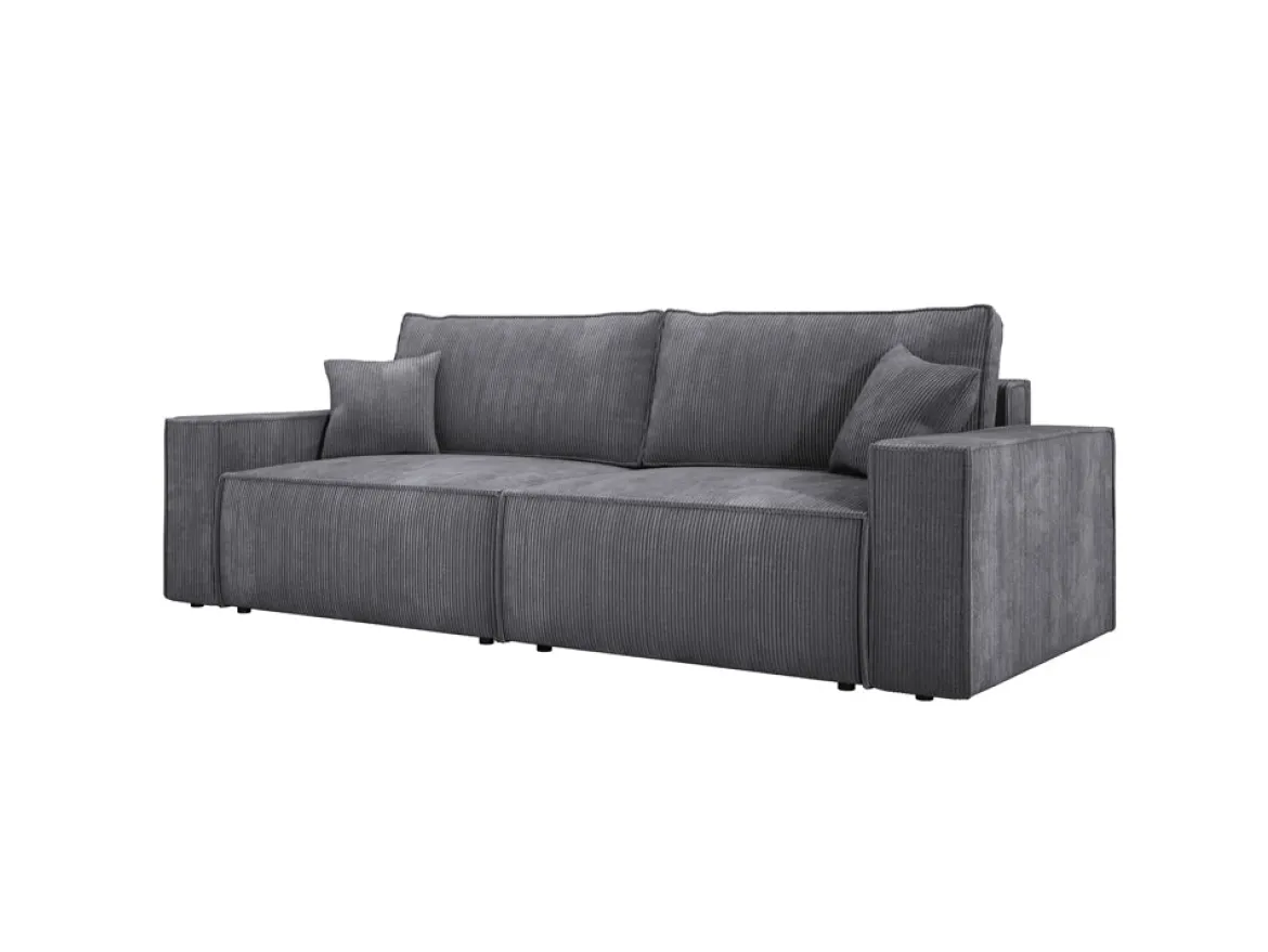 Designer Sofa Velanova 3 Sitzer Cord mit Schlaf- und Klappfunktion
