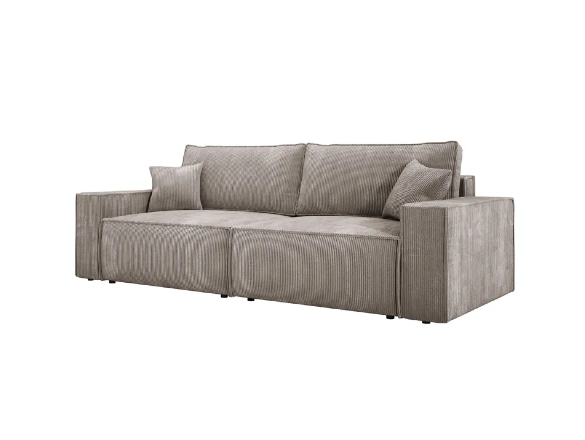 Designer Sofa Velanova 3 Sitzer Cord mit Schlaf- und Klappfunktion