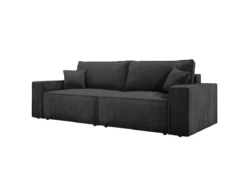 Designer Sofa Velanova 3 Sitzer Cord mit Schlaf- und Klappfunktion