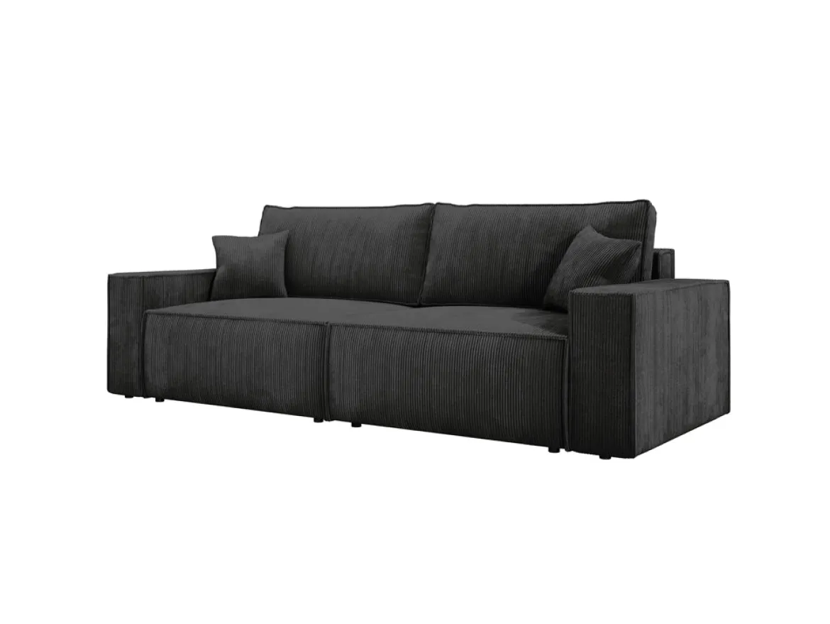 Designer Sofa Velanova 3 Sitzer Cord mit Schlaf- und Klappfunktion