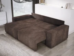 Designer Sofa Velanova 3 Sitzer Cord mit Schlaf- und Klappfunktion