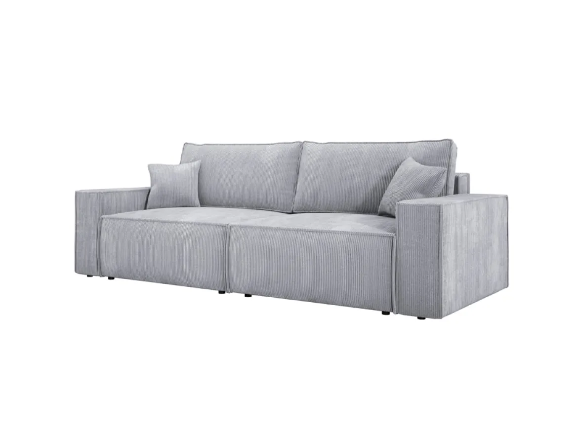 Designer Sofa Velanova 3 Sitzer Cord mit Schlaf- und Klappfunktion