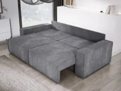 Designer Sofa Velanova 3 Sitzer Cord mit Schlaf- und Klappfunktion