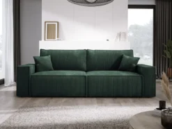 Designer Sofa Velanova 3 Sitzer Cord mit Schlaf- und Klappfunktion