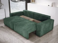 Designer Sofa Velanova 3 Sitzer Cord mit Schlaf- und Klappfunktion