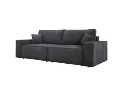 Designer Sofa Velanova 3 Sitzer Cord mit Schlaf- und Klappfunktion