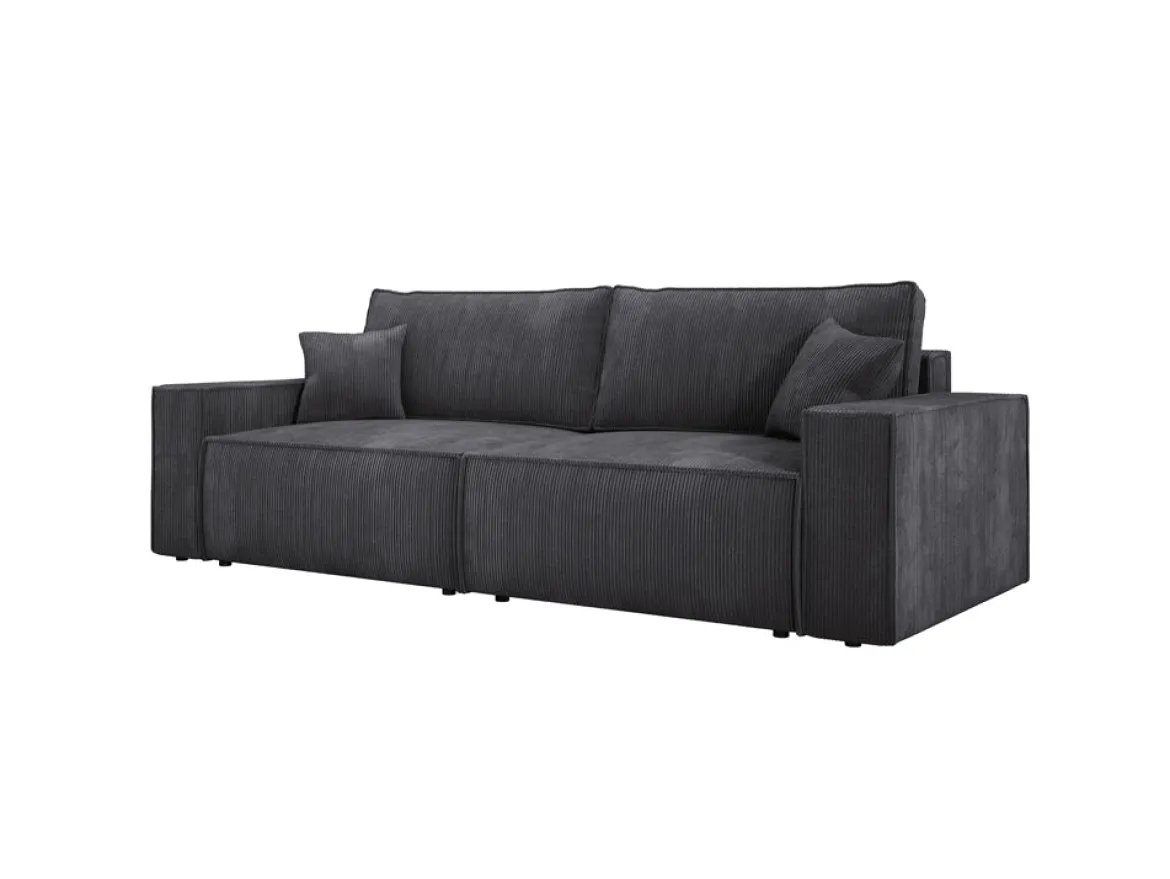 Designer Sofa Velanova 3 Sitzer Cord mit Schlaf- und Klappfunktion
