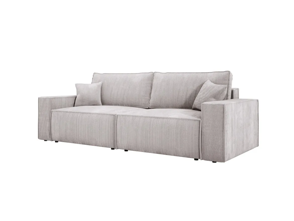 Designer Sofa Velanova 3 Sitzer Cord mit Schlaf- und Klappfunktion
