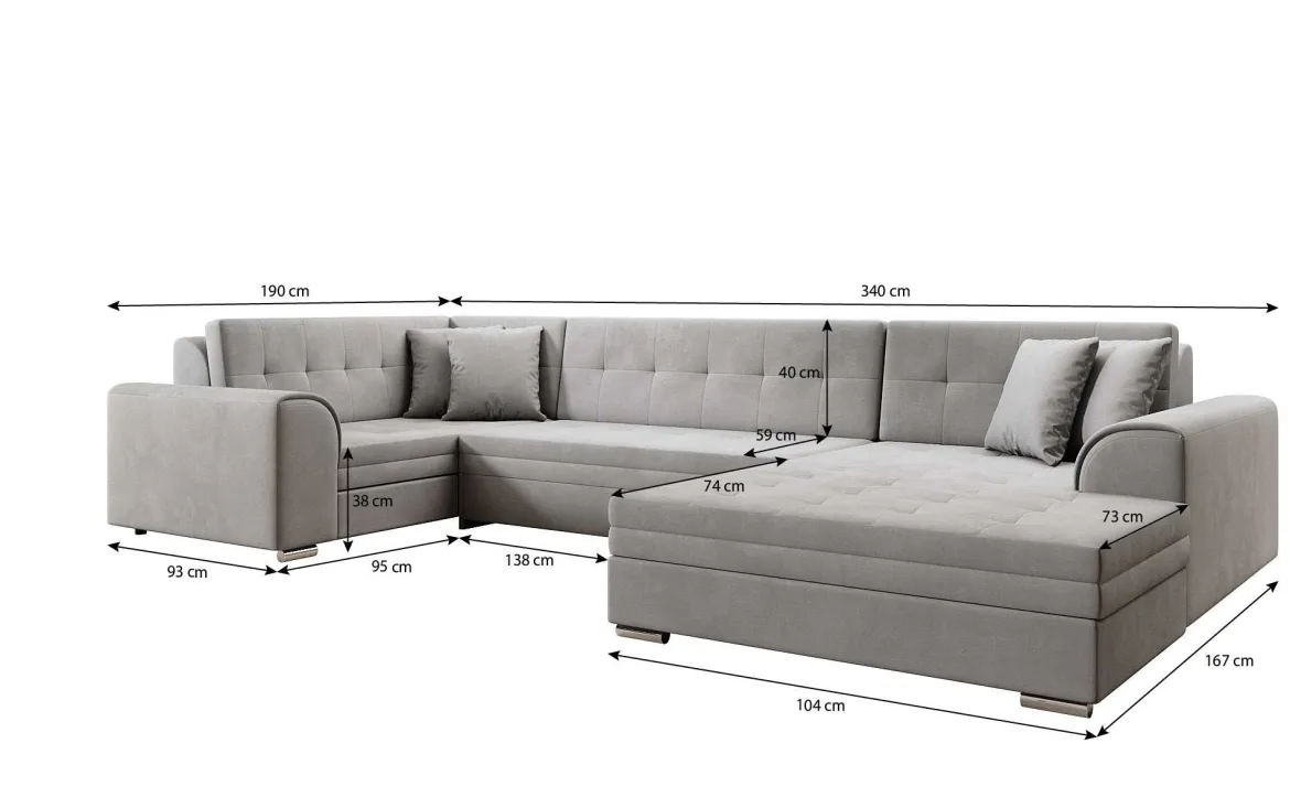 Designer Sofa Velio mit Schlaffunktion