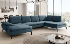 Designer Sofa Verila U mit Schlaf- und Klappfunktion