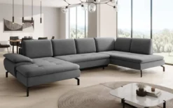 Designer Sofa Verila U mit Schlaf- und Klappfunktion