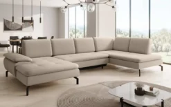 Designer Sofa Verila U mit Schlaf- und Klappfunktion