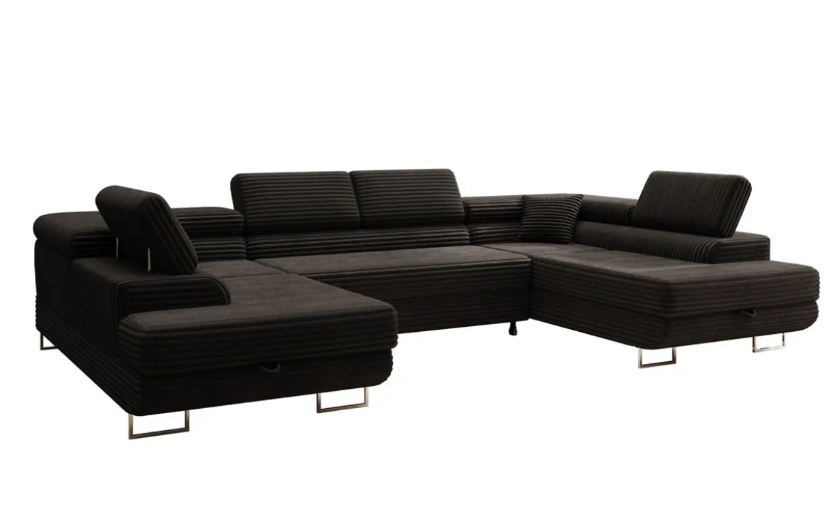 Designer Sofa Vigo mit Schlaf - und Klappfunktion in Cord