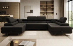 Designer Sofa Vigo mit Schlaf - und Klappfunktion in Cord