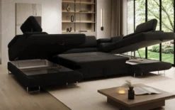 Designer Sofa Vigo mit Schlaf - und Klappfunktion in Cord