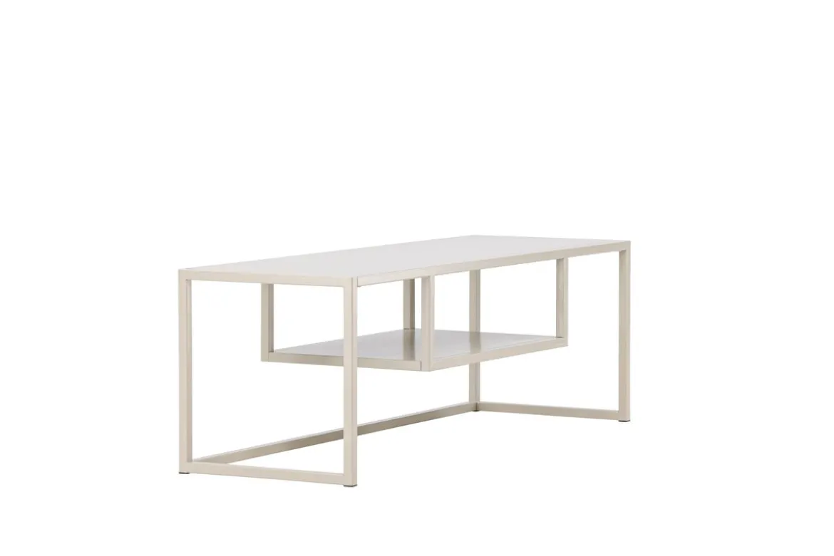 Designer TV-Lowboard Arvigo – Beige/Schwarz, Matt, aus Stahl