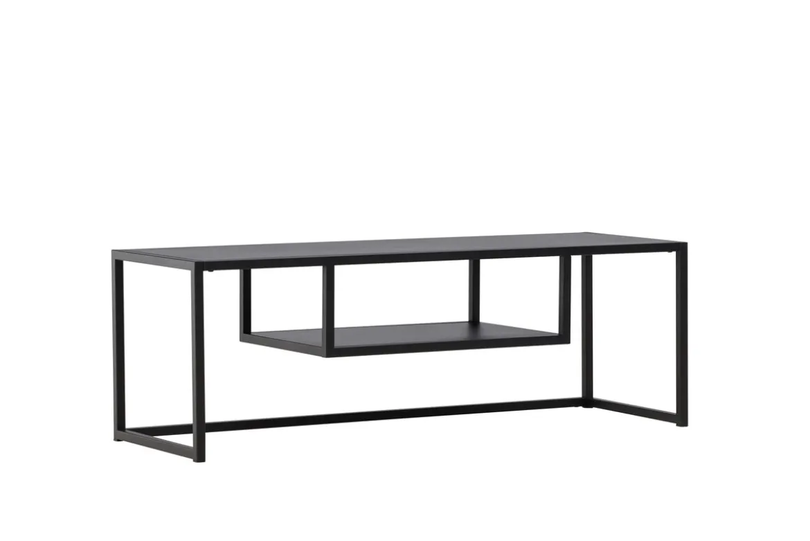 Designer TV-Lowboard Arvigo – Beige/Schwarz, Matt, aus Stahl