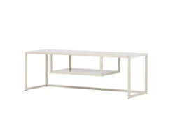 Designer TV-Lowboard Arvigo – Beige/Schwarz, Matt, aus Stahl
