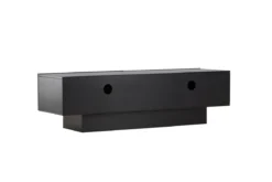 Designer TV-Lowboard Avento – Schwarz, Matt, mit Mittelfuß