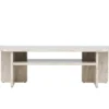 Designer TV-Lowboard Larenzo - Beige in Marmoroptik