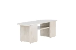 Designer TV-Lowboard Larenzo - Beige in Marmoroptik